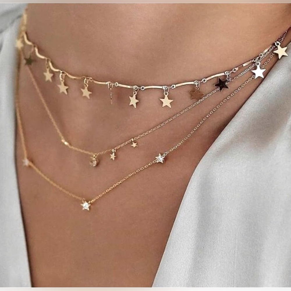 Bohemia Moon and Stars Necklace
